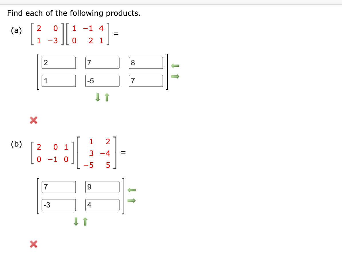 Solved Find each of the following products. (a) | Chegg.com