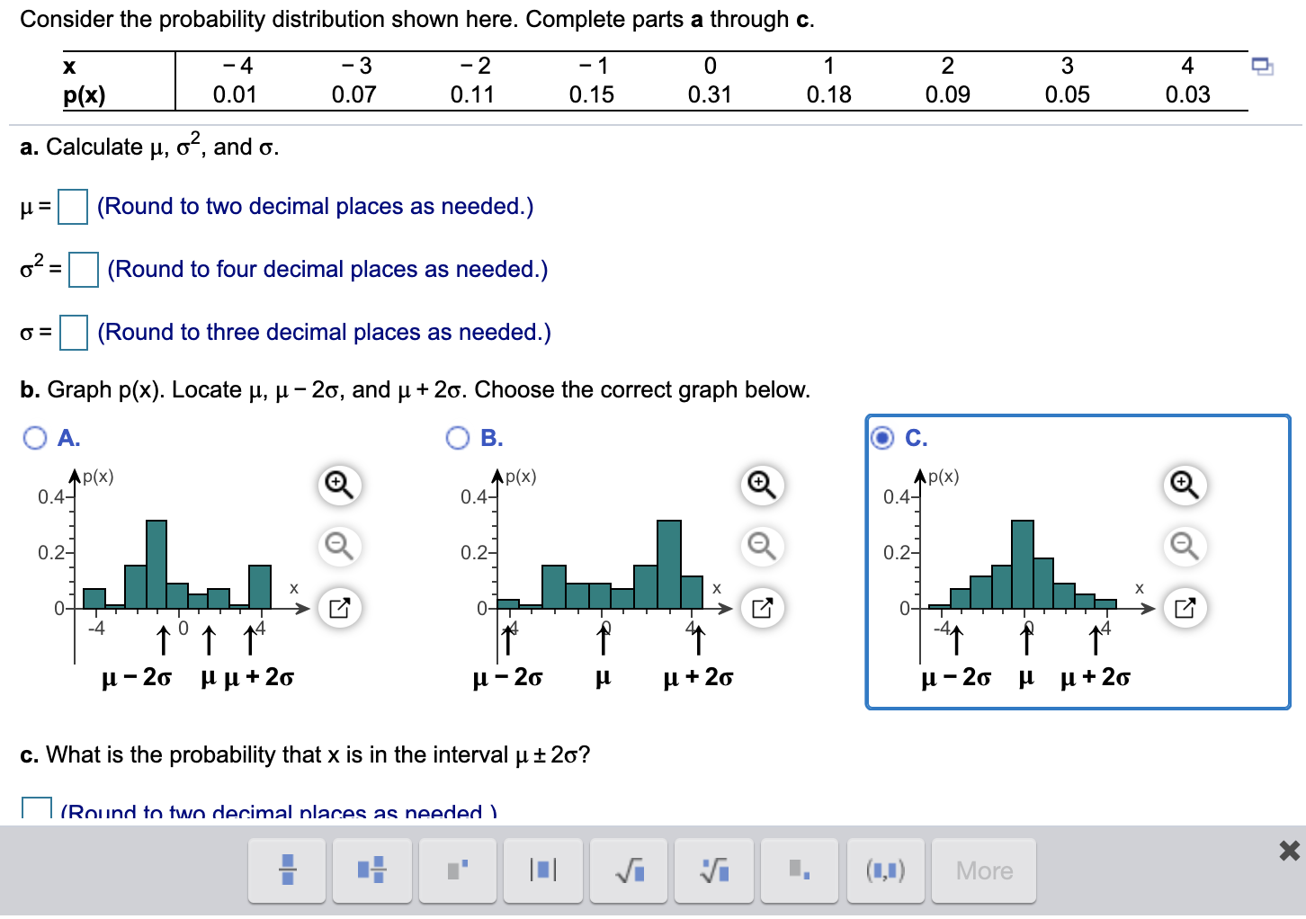 Solved What Is The Probability That X Is In The Interval Chegg Com