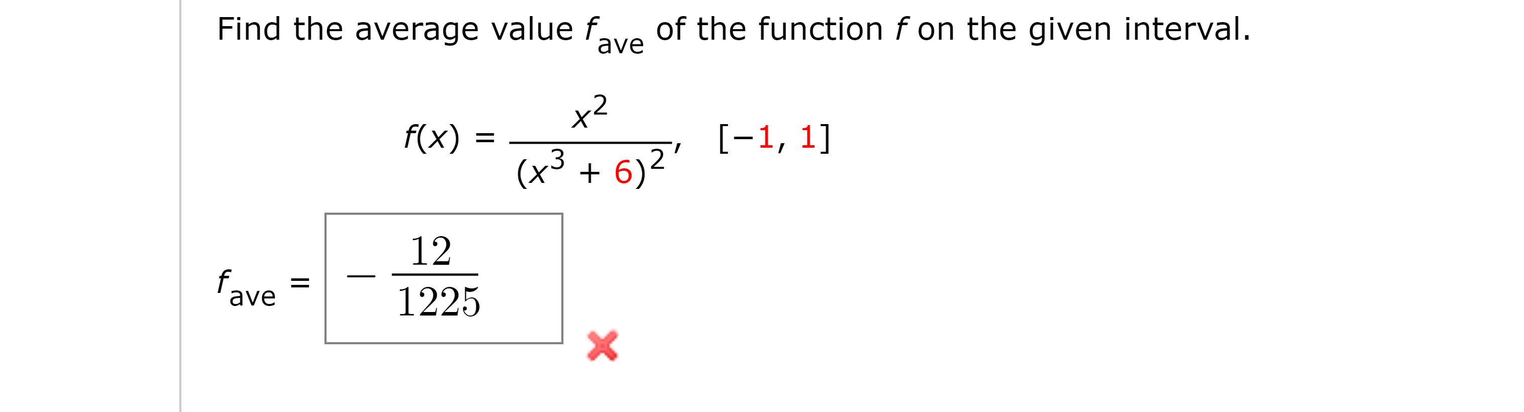 Solved Find The Average Value Fave Of The Function F On The | Chegg.com