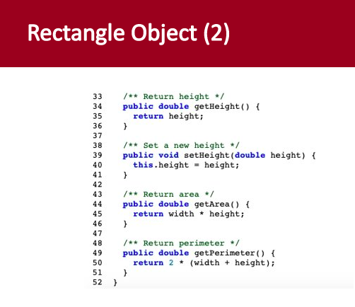 Implement the Geometric Object, Circle, Rectangle, | Chegg.com