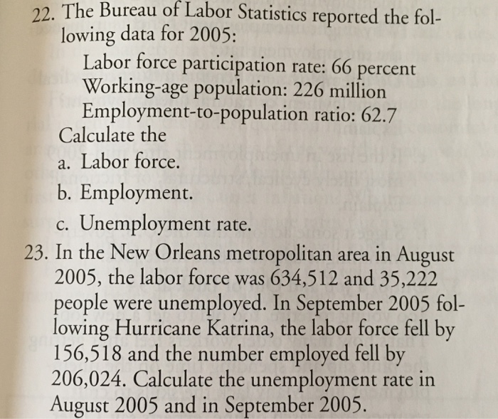 Solved The Bureau Of Labor Statistics Reported The Following | Chegg.com