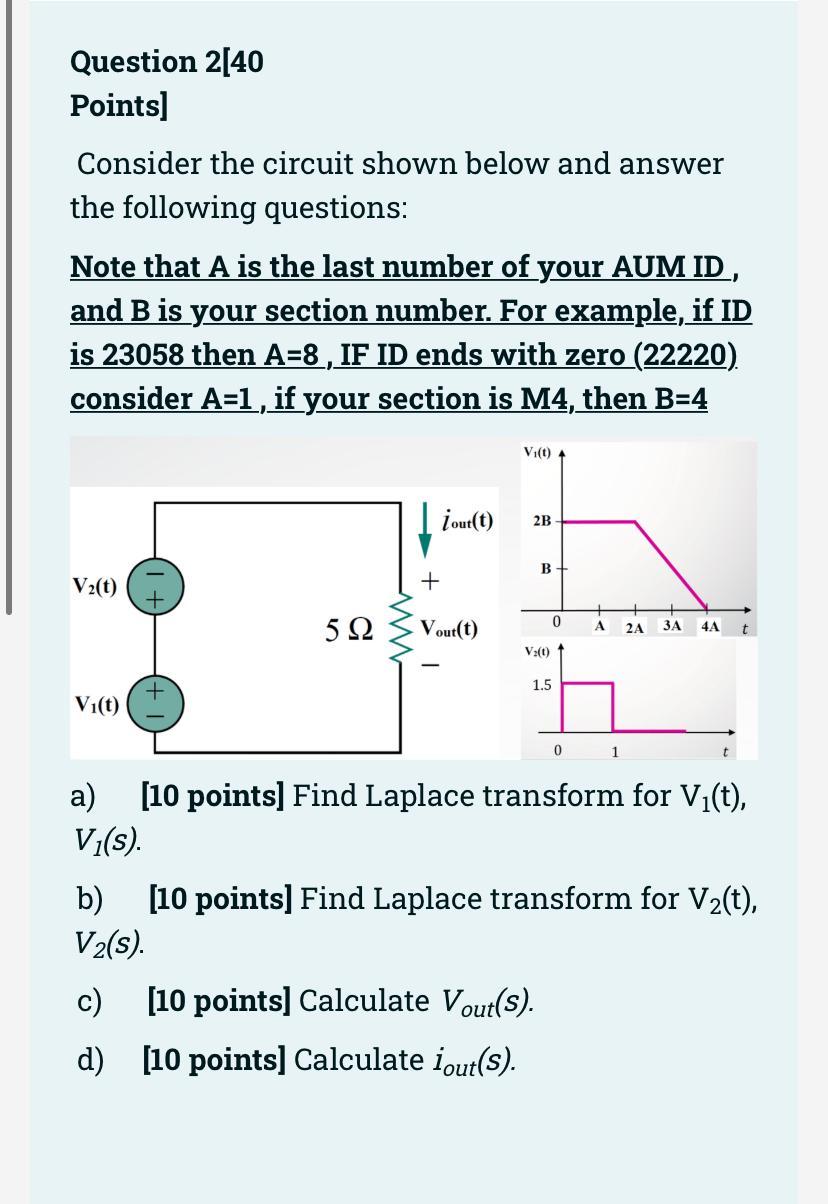 Solved Question 2[40 Points] Consider the circuit shown | Chegg.com