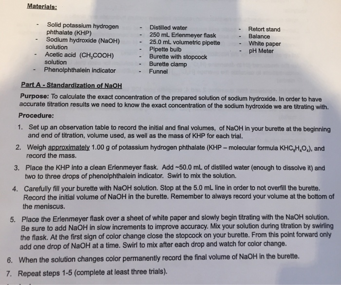 Solved After rinsing the erlenmeyer flask with distilled
