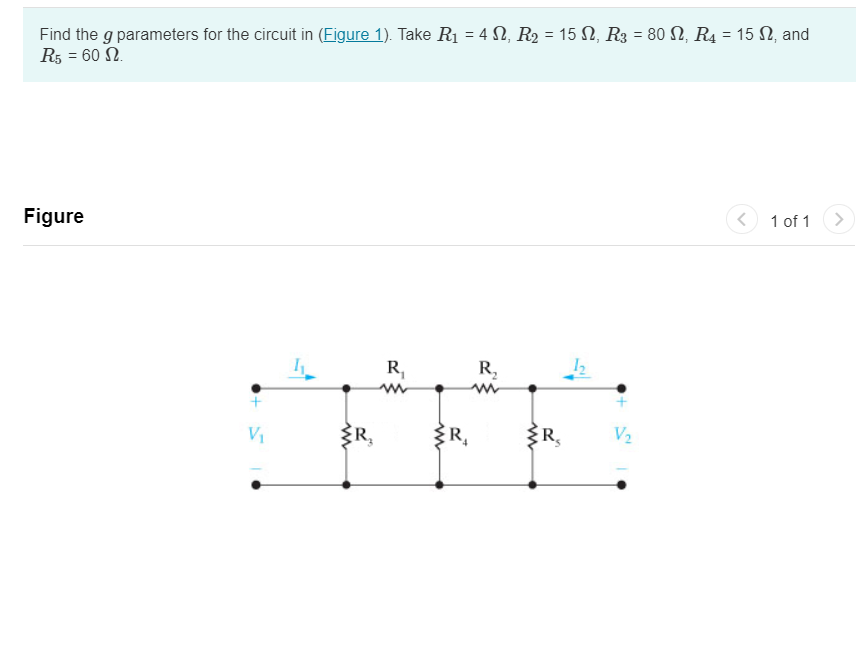 Solved Find the g (g11, g12, g21, g22) parameters for the | Chegg.com