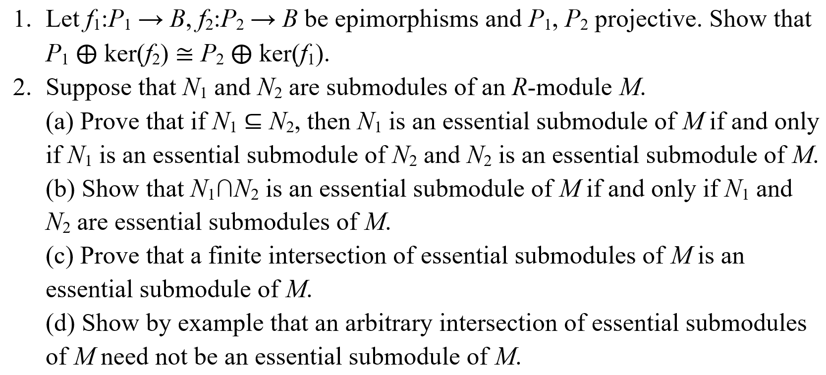 Solved 1 Let F1 P1→b F2 P2→b Be Epimorphisms And P1 P2