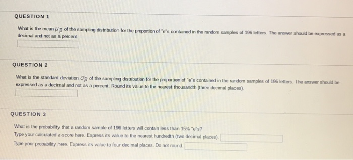 Solved QUESTION 1 sampling distribution for the proportion | Chegg.com