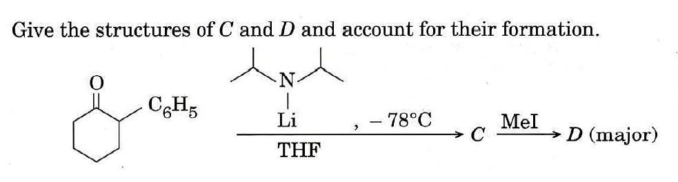 Solved Give the structures of C and D and account for their | Chegg.com
