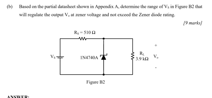 Solved (b) Based on the partial datasheet shown in Appendix | Chegg.com