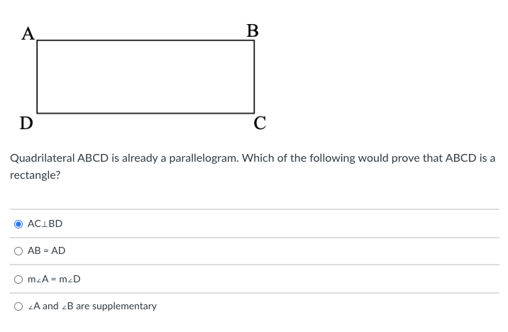 Solved A A B D С Quadrilateral ABCD Is Already A | Chegg.com