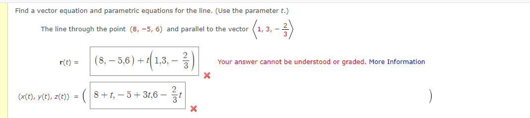 Solved Find a vector equation and parametric equations for | Chegg.com