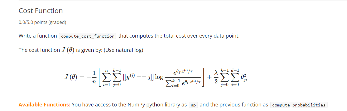 Solved 4. Multinomial (Softmax) Regression and Gradient | Chegg.com