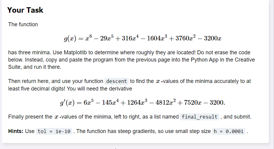 Solved First go to the Python App in the Creative Suite, and | Chegg.com