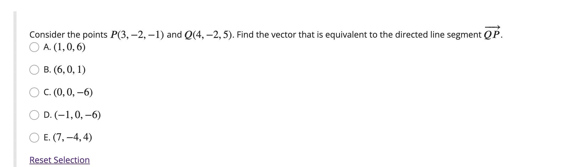 Solved Consider The Points P(3,−2,−1) And Q(4,−2,5). Find | Chegg.com