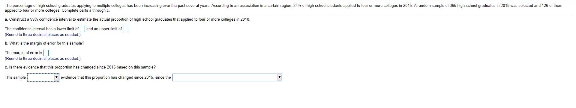 Solved The percentage of high school graduates applying to | Chegg.com