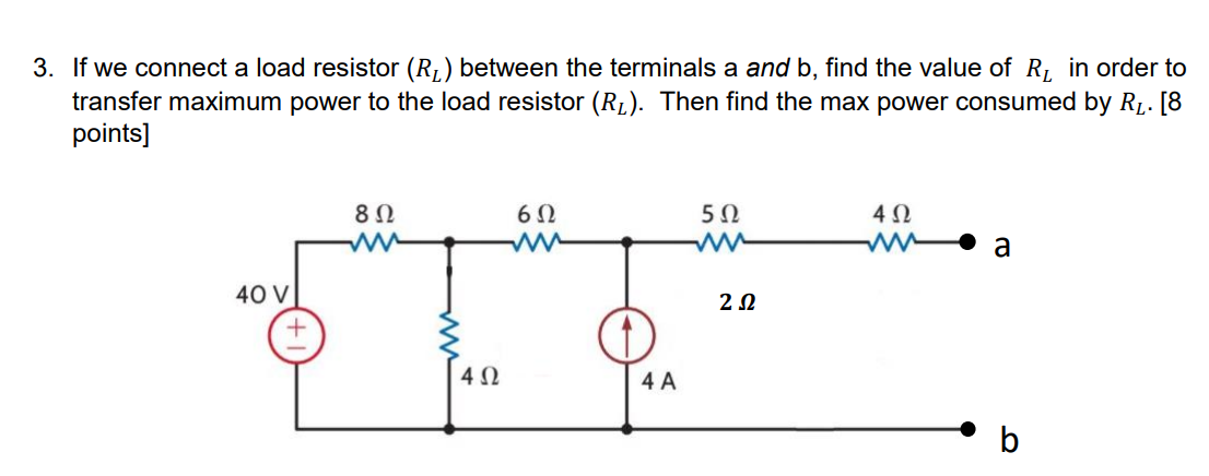 Solved 3. If we connect a load resistor (RL) between the | Chegg.com