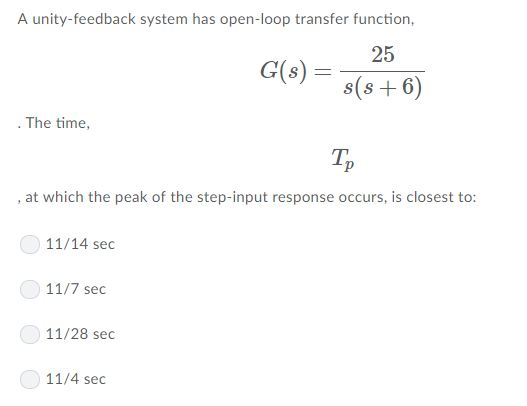 Solved A unity-feedback system has open-loop transfer | Chegg.com