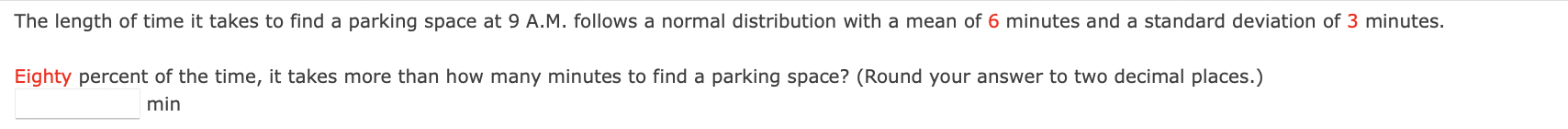 Solved The length of time it takes to find a parking space | Chegg.com