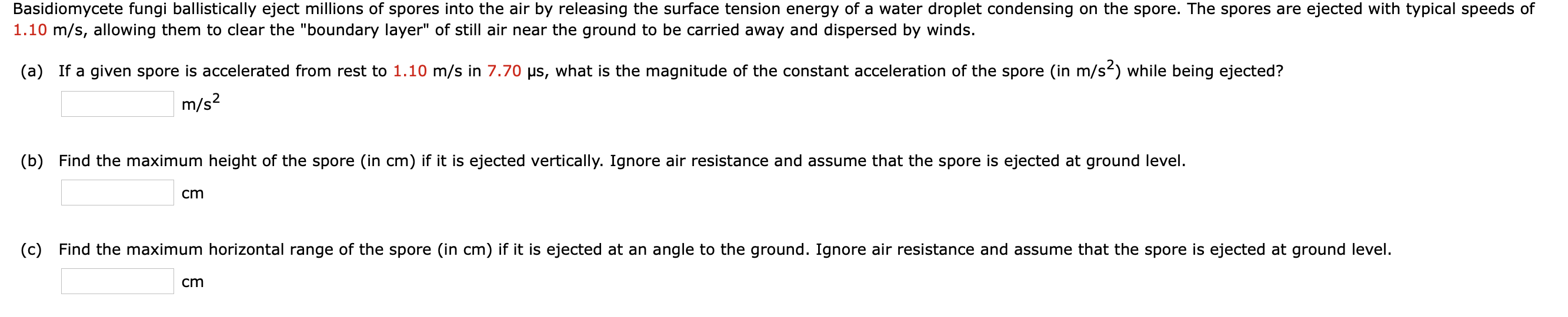 Solved Basidiomycete fungi ballistically eject millions of | Chegg.com