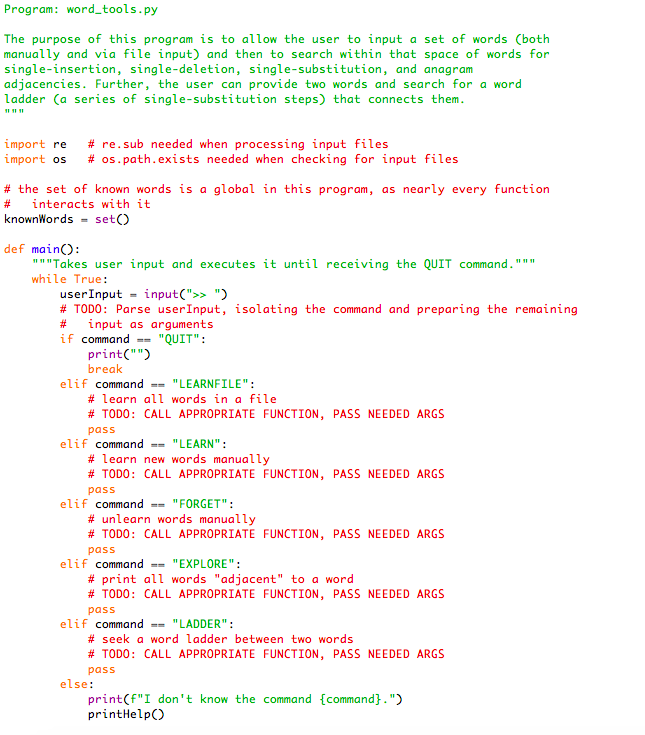 Program: word_tools.py The purpose of this program is | Chegg.com