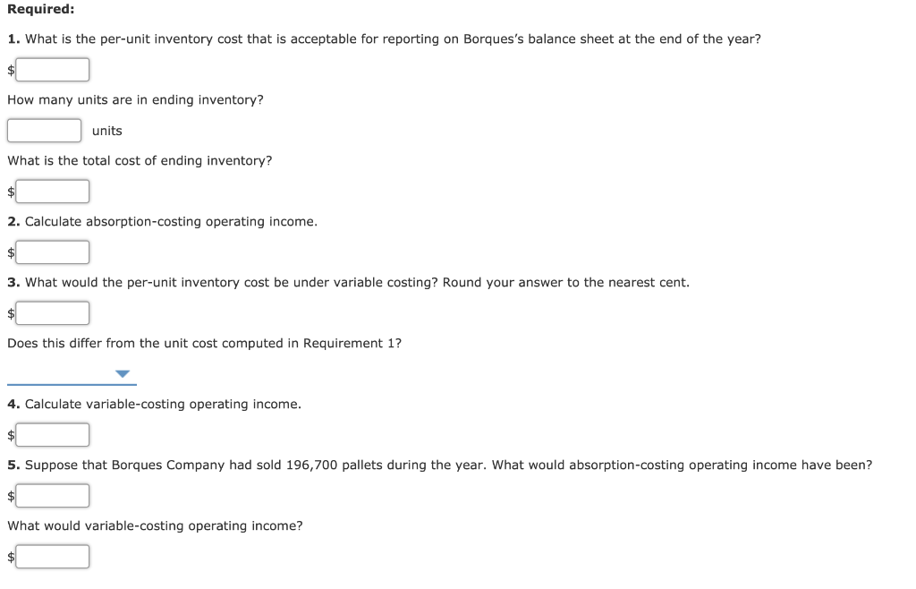 Solved Variable Costing And Absorption Costing Chegg
