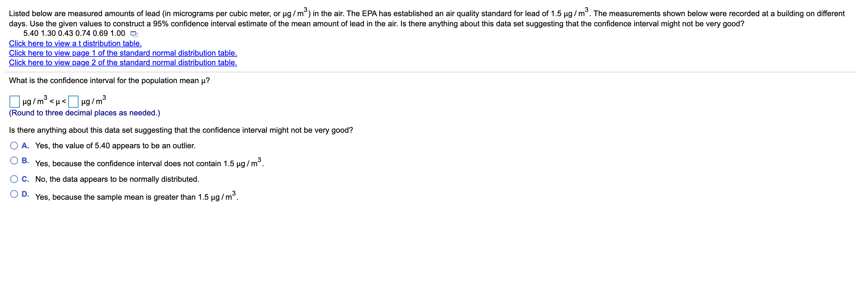Solved Listed below are measured amounts of lead (in