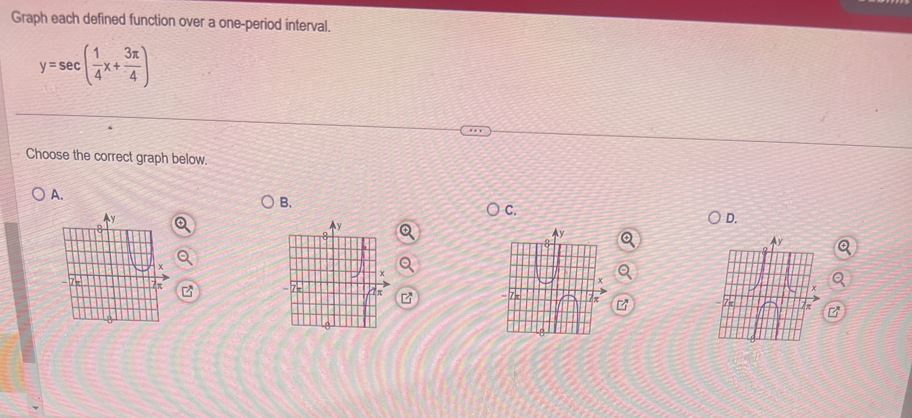 Solved Graph each defined function over a one-period | Chegg.com