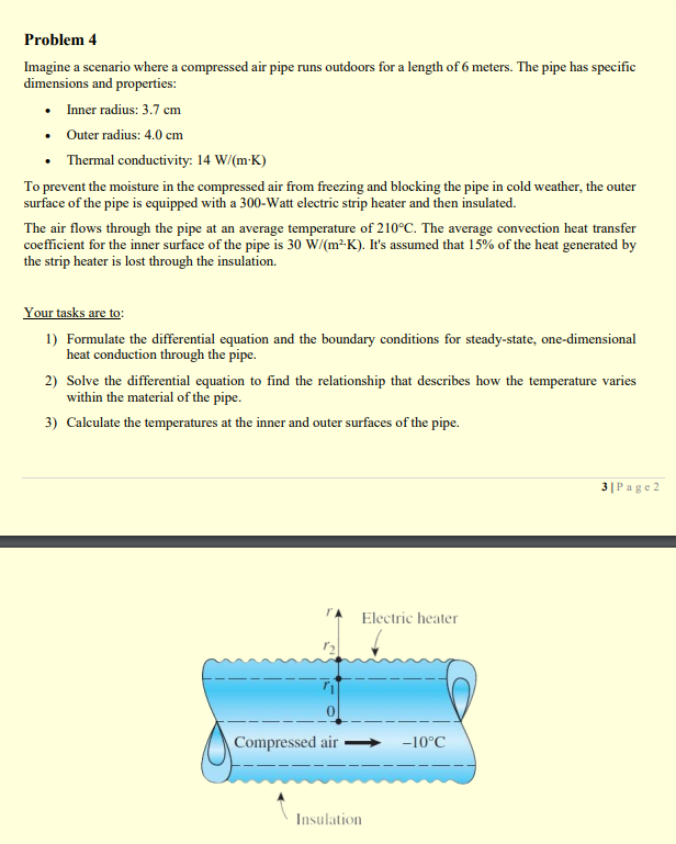 Solved Problem 4 Imagine a scenario where a compressed air | Chegg.com