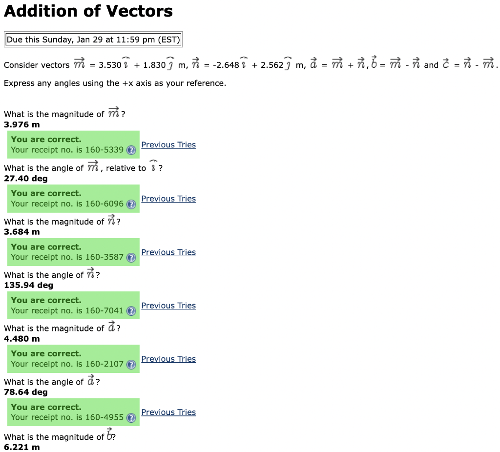 Solved Consider vectors | Chegg.com