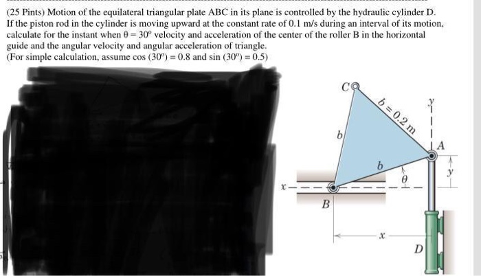 Solved 25 Pints Motion Of The Equilateral Triangular Plate