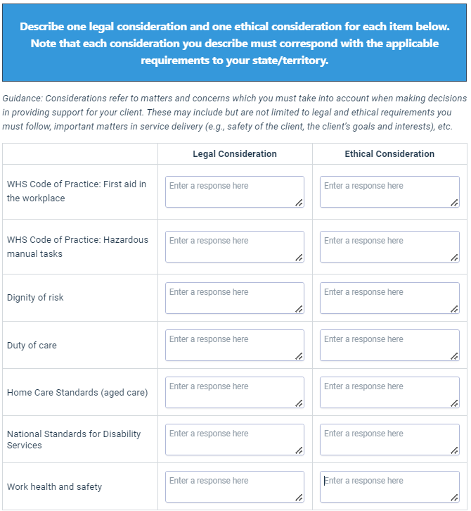 Solved Describe one legal consideration and one ethical | Chegg.com