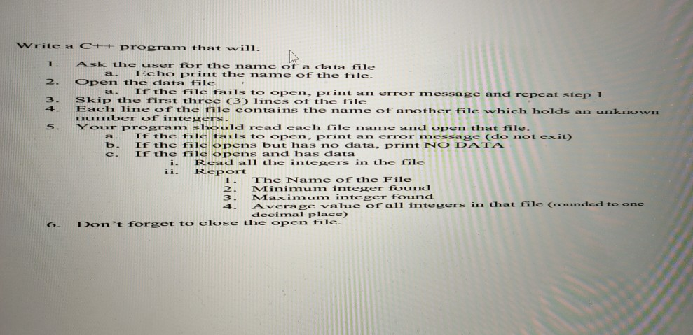 Solved a C++ program that will: 1. Ask the user for the name | Chegg.com