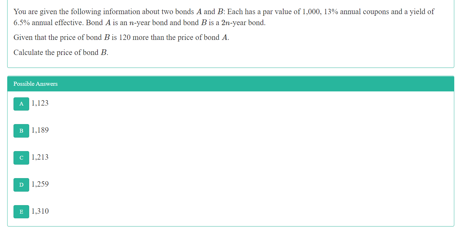 Solved You are given the following information about two | Chegg.com