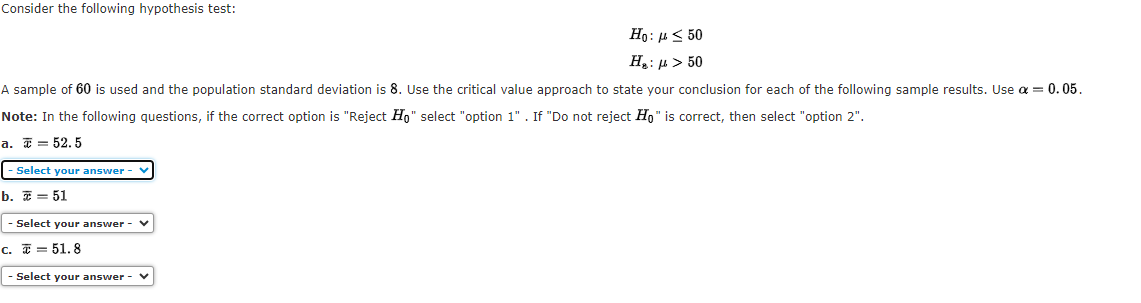 Solved Consider The Following Hypothesis Test: | Chegg.com