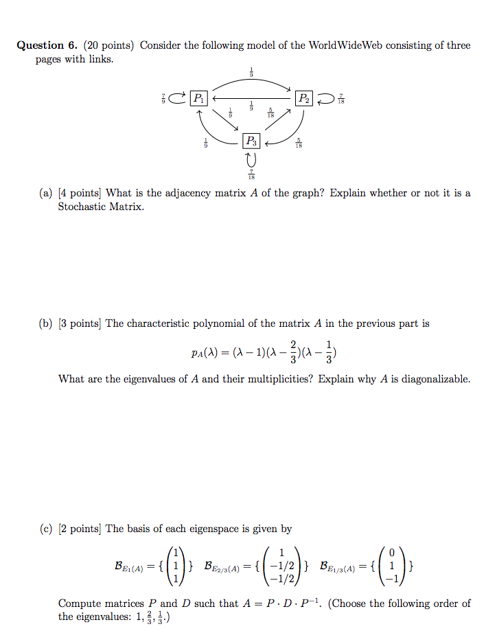 Solved Question 6. (20 points) Consider the following model | Chegg.com