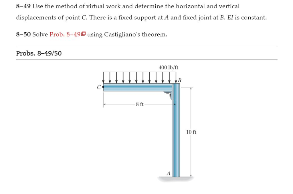 Solved 8-49 Use the method of virtual work and determine the | Chegg.com