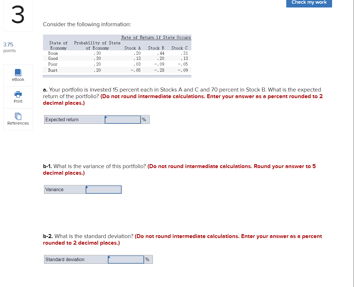 Solved Check my work 3 Consider the following information: | Chegg.com