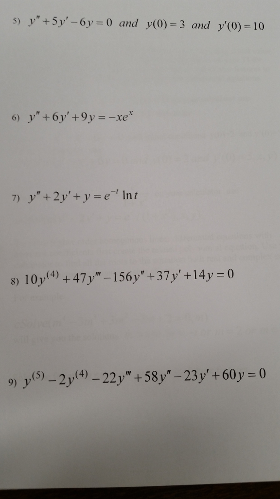 Solved Many first and second order differential equations, | Chegg.com