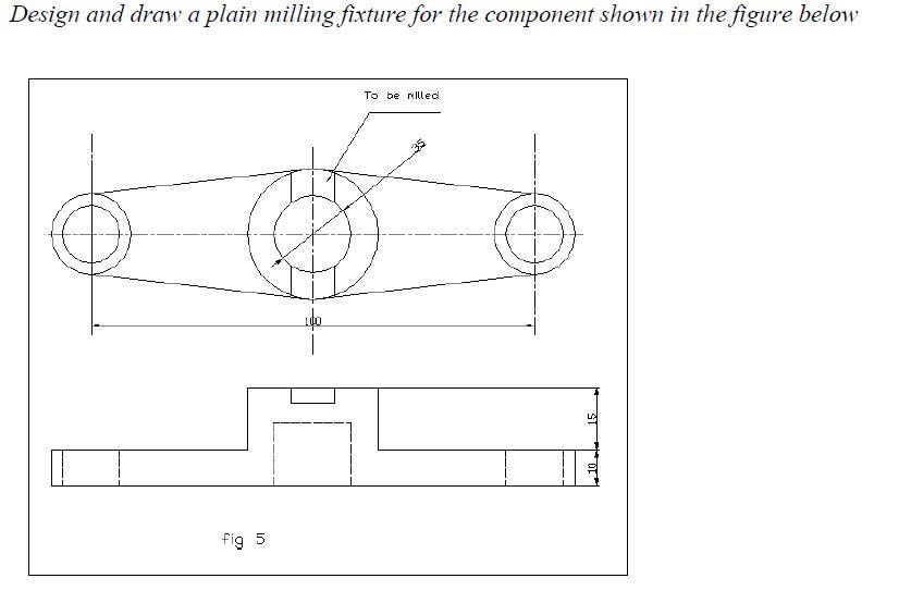 Solved Design and draw a plain milling fixture for the
