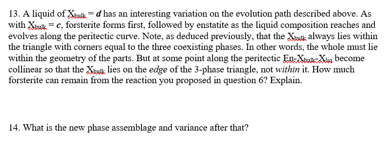 Solved Ternary phase diagram Fo-An-SiO2 for basaltic | Chegg.com