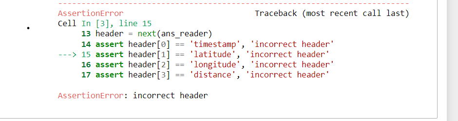 I am getting an Assertion Error on my python (Panda | Chegg.com