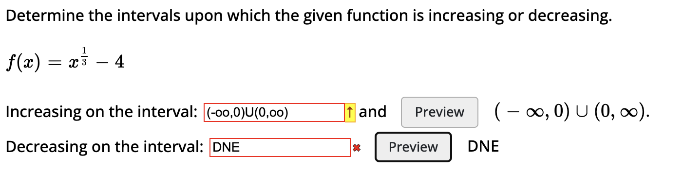 Solved Determine the intervals upon which the given function | Chegg.com