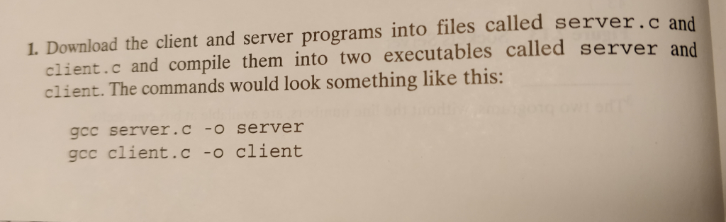 Solved L. Download the client and server programs into files | Chegg.com