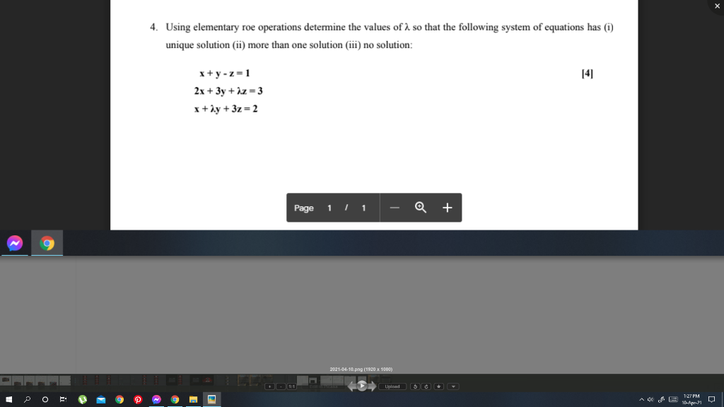 Solved 4. Using Elementary Roe Operations Determine The | Chegg.com