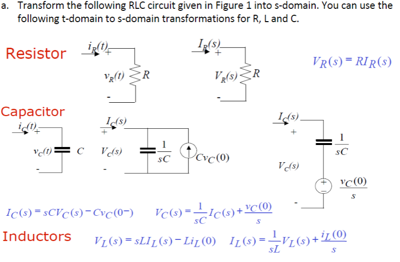 Source Transformation Rlc Solved a. Transform the following RLC circuit given in | Chegg.com