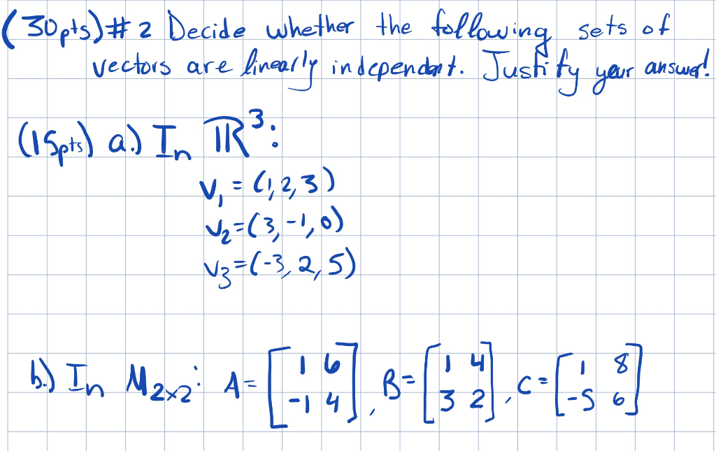 Solved (20 pts.) #1 Consider the vector space R with the | Chegg.com