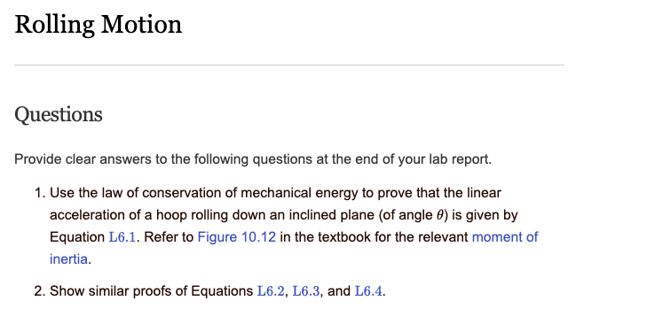 Solved Rolling Motion Questions Provide clear answers to the | Chegg.com