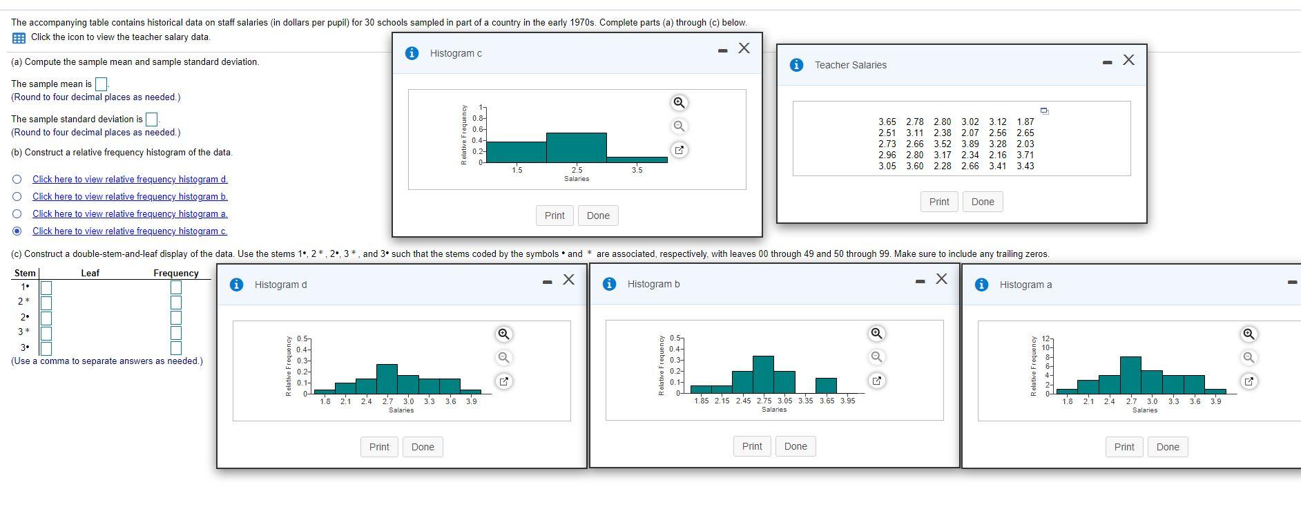 Solved X The accompanying table contains historical data on | Chegg.com