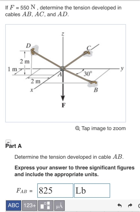 Solved If F = 550 N , Determine The Tension Developed In | Chegg.com