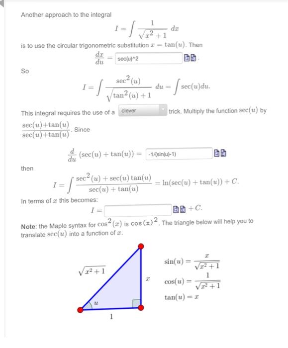 Solved Another approach to the integral I = integral | Chegg.com