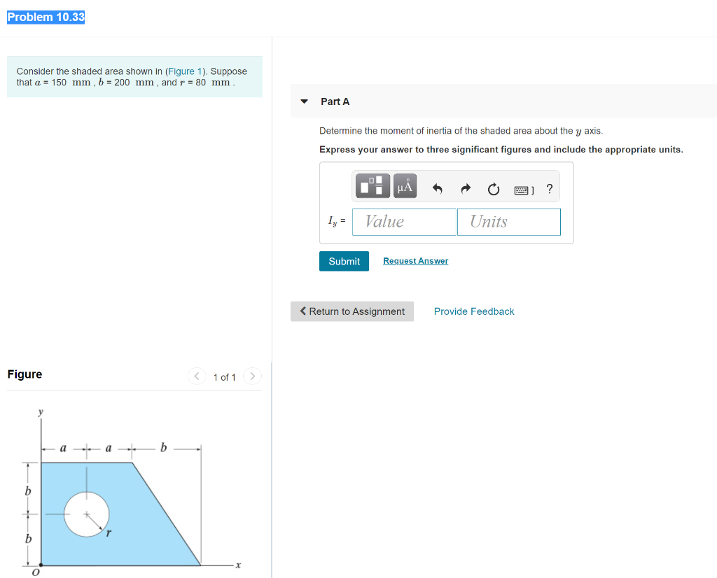 Solved Problem 10.33 Consider The Shaded Area Shown In | Chegg.com